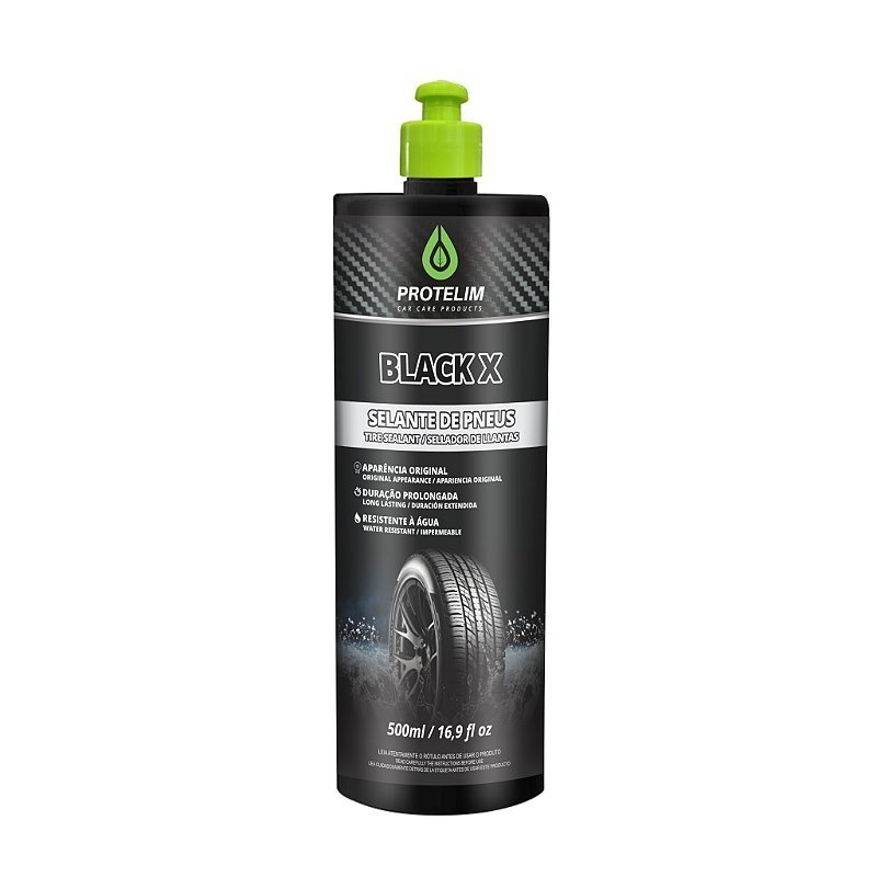 Black X Selante para Pneus 500ml - Protelim — produto para estética automotiva