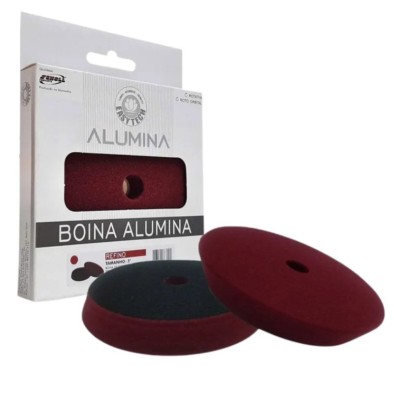 Boina de Espuma Alumina Bordô Refino 5" Easytech — produto para estética automotiva