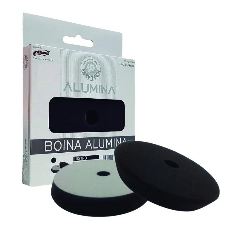 Boina de Espuma Alumina Preta Lustro 5" Easytech — produto para estética automotiva