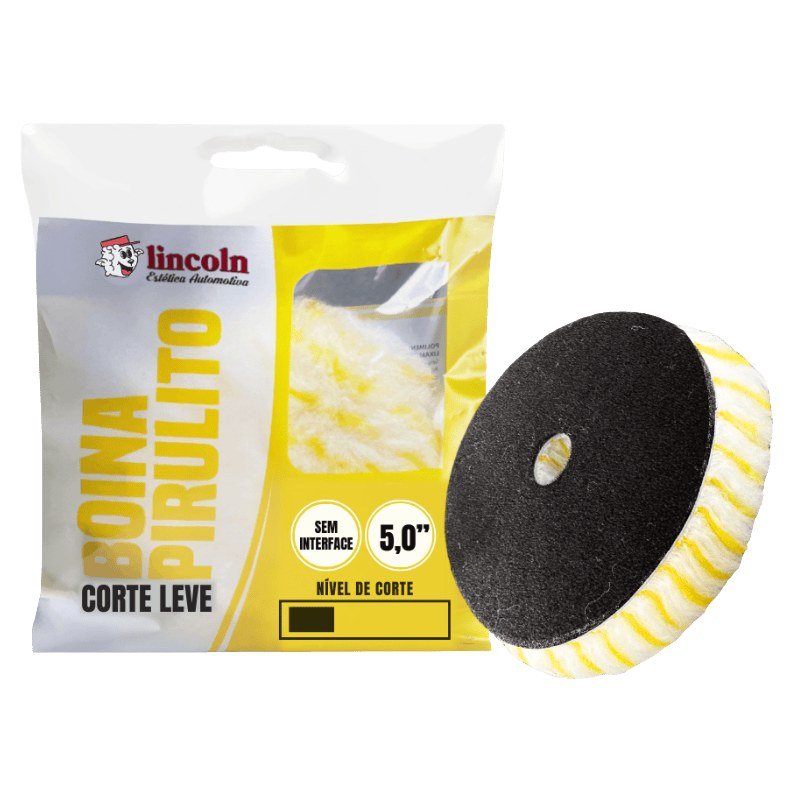 Boina de Lã Pirulito Corte Leve/Refino 5" Lincoln — produto para estética automotiva