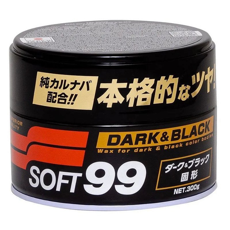 Cera de Carnaúba Dark & Black Cores Escuras 300g Soft99 — produto para estética automotiva