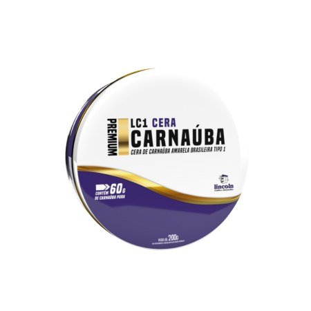 Cera de Carnaúba Premium LC1 Lincoln 200g — produto para estética automotiva