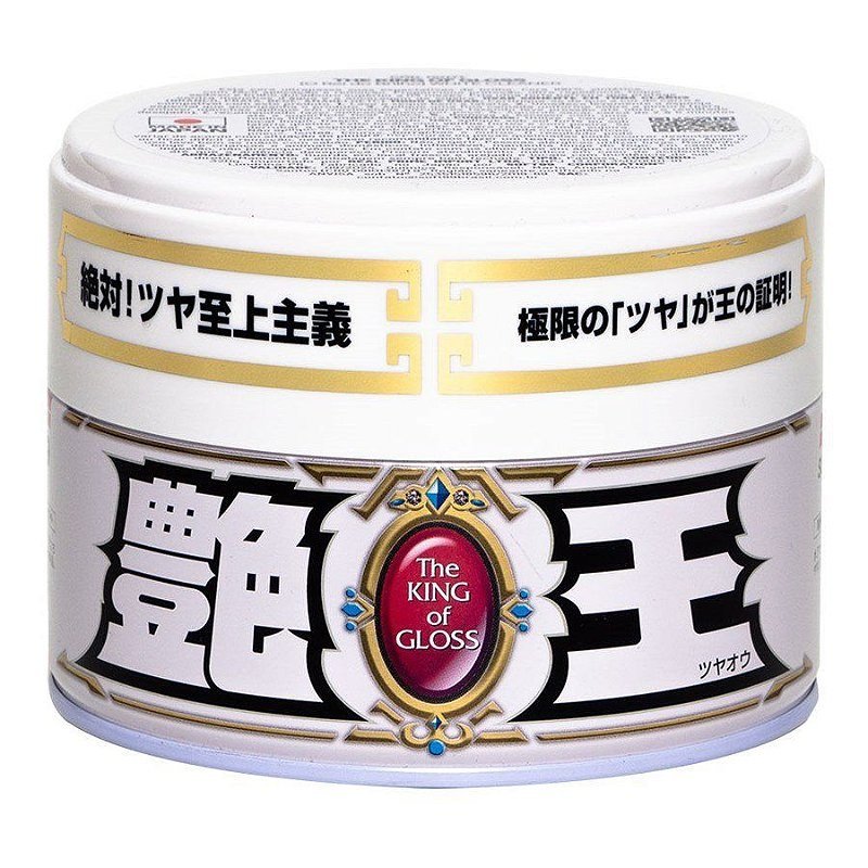 Cera The King Of Gloss White Cleaner 320g Soft99 — produto para estética automotiva
