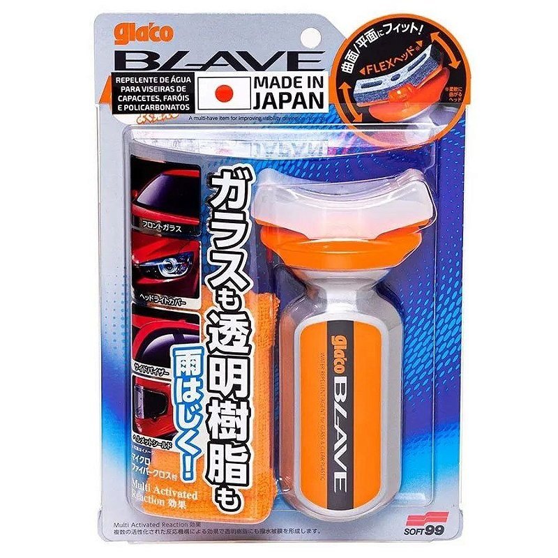 Glaco Blave Repelente de Chuva em Viseiras e Faróis 70ml Soft99 — produto para estética automotiva