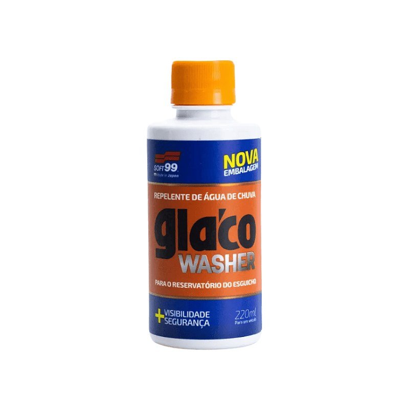 Glaco Washer Aditivo de Reservatório Repelente de Água de Chuva 200ml Soft99 — produto para estética automotiva