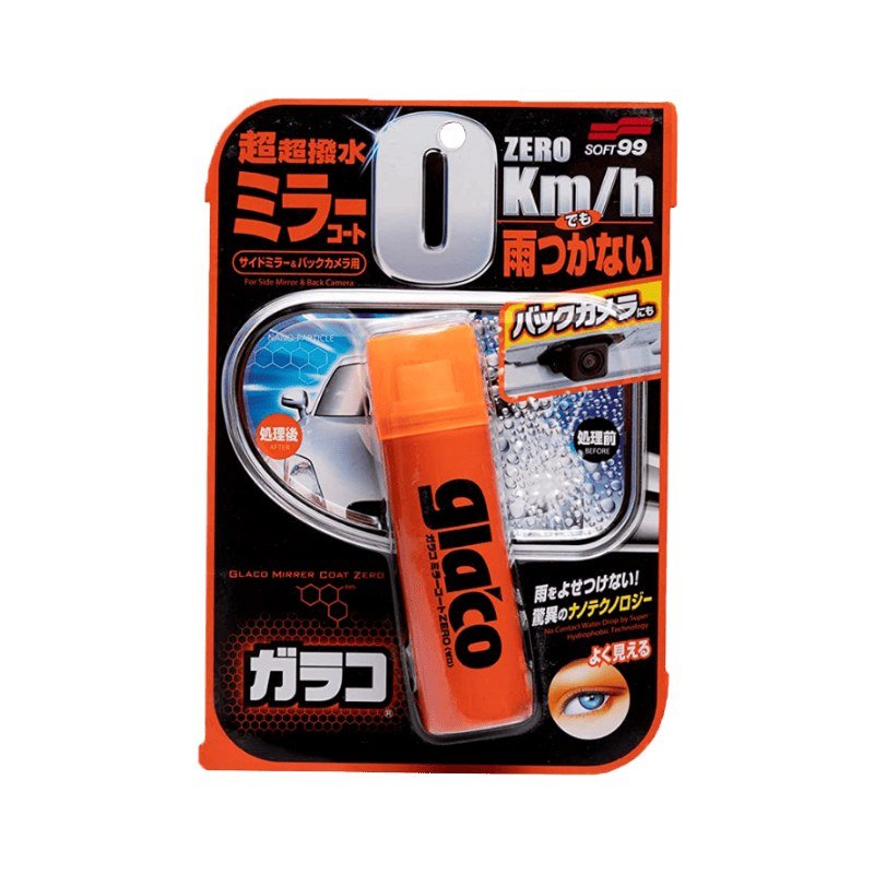 Glaco Zero Repelente de Água para Retrovisores e Câmeras de Ré 40ml Soft99 — produto para estética automotiva
