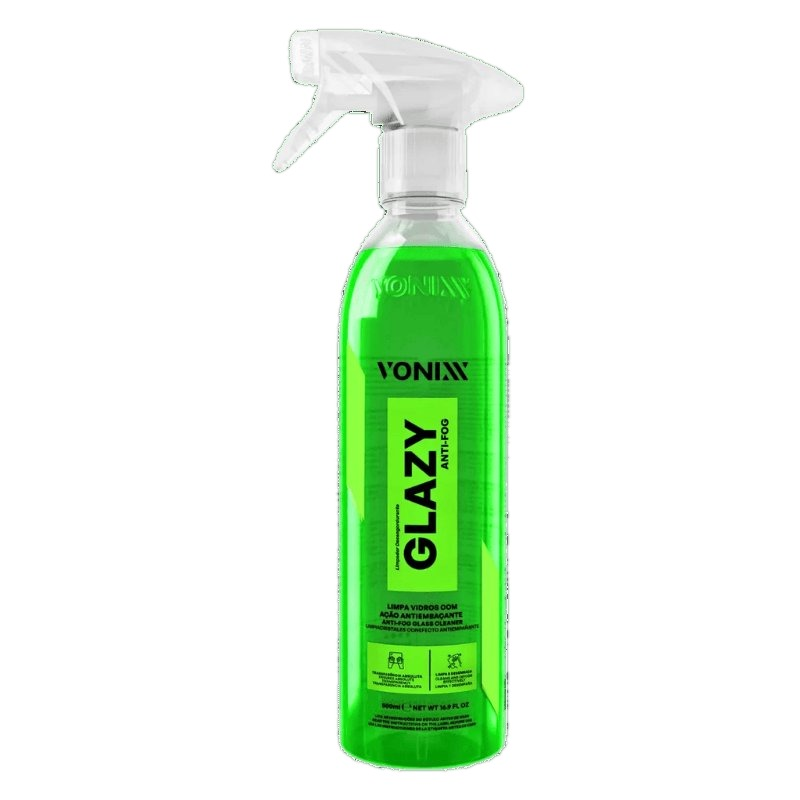 Glazy Anti-Fog Anti-Embaçante Vonixx 500ml — produto para estética automotiva