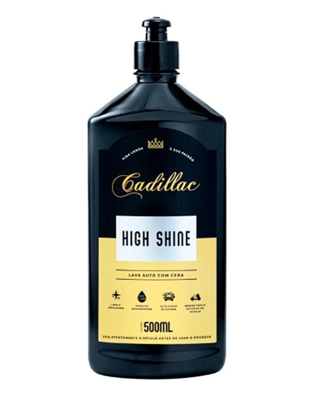 High Shine Shampoo com Cera 500ml Cadillac — produto para estética automotiva