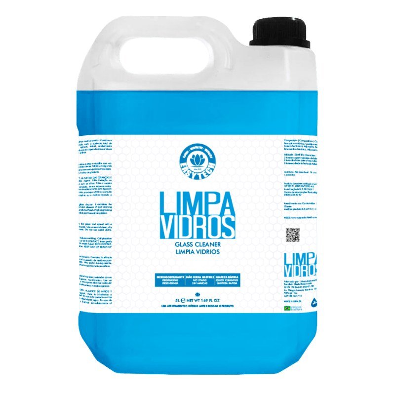 Limpa Vidros Desengordurante Easytech 5L — produto para estética automotiva