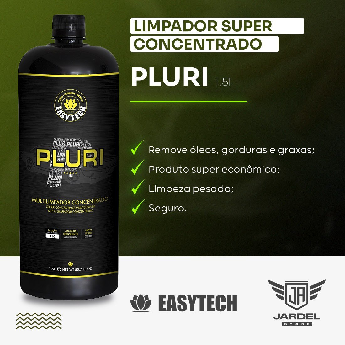 Pluri Sensitive Super Limpador 1:60 1,5L Easytech — produto para estética automotiva