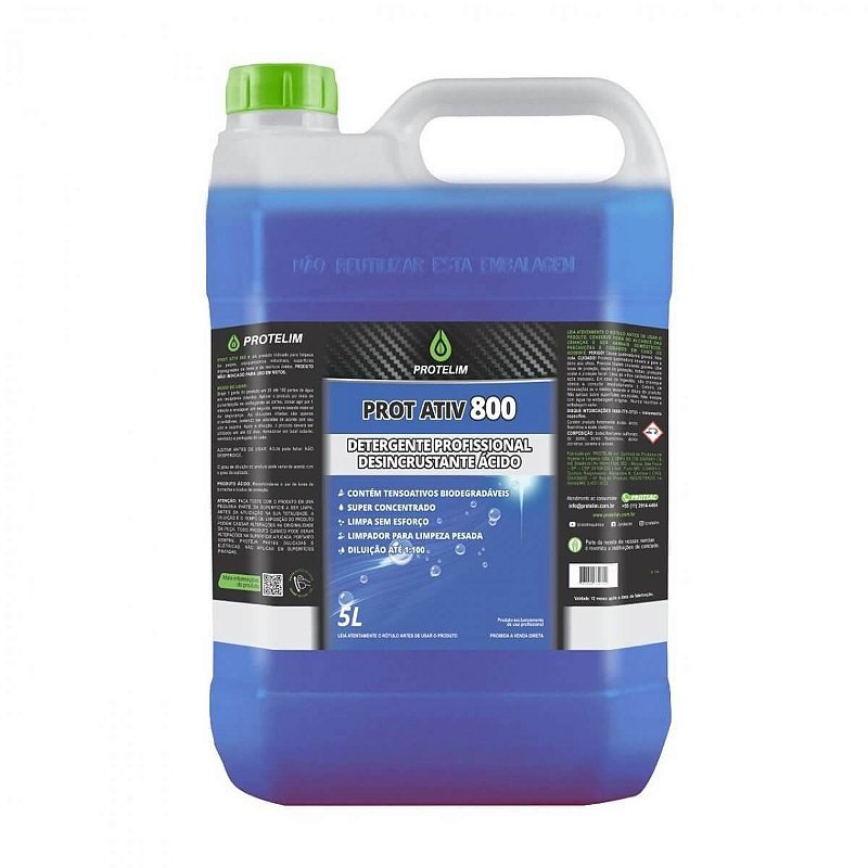 Prot Ativ 800 Desincrustante Ácido 5L - Protelim — produto para estética automotiva