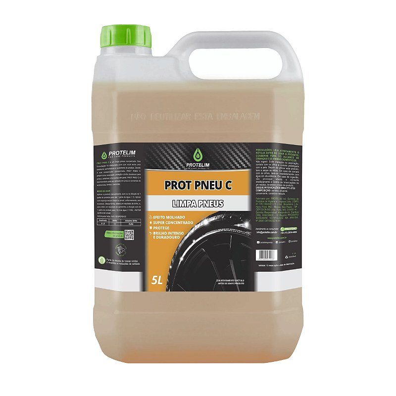 Prot Pneus C Limpa Pneu Concentrado 5L - Protelim — produto para estética automotiva