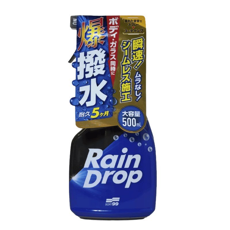 Rain Drop Spray Protetor de Superfícies 500ml Soft99 — produto para estética automotiva