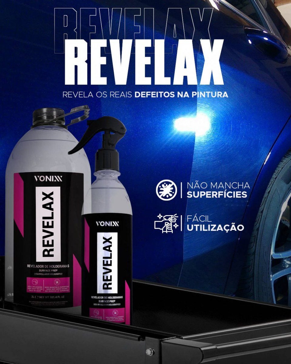 Revelax Revelador de Hologramas 500ml Vonixx — produto para estética automotiva