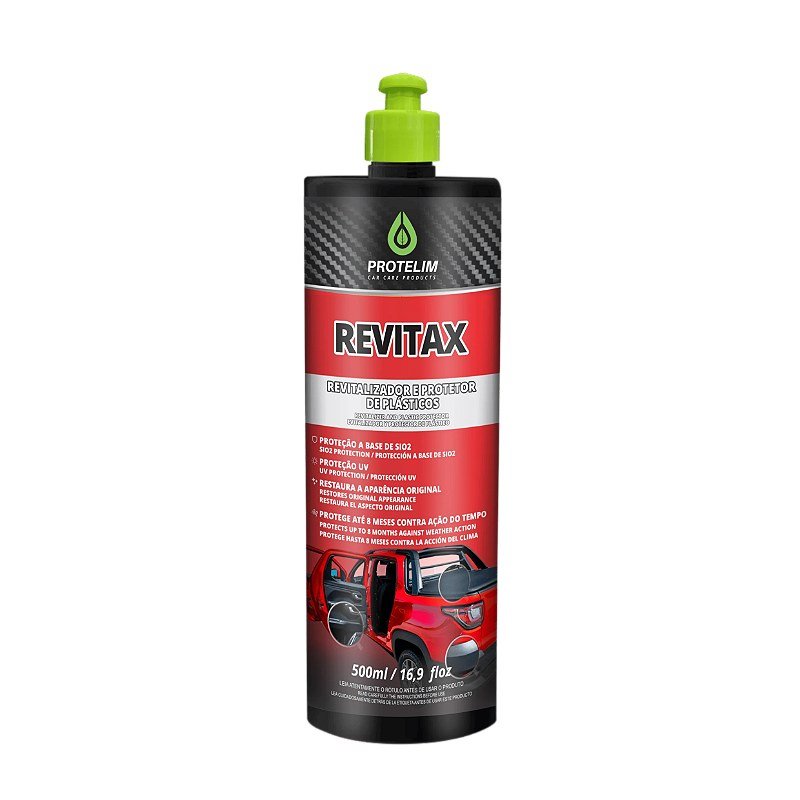 Revitax Revitalizador e Protetor de Plásticos 500ml - Protelim — produto para estética automotiva