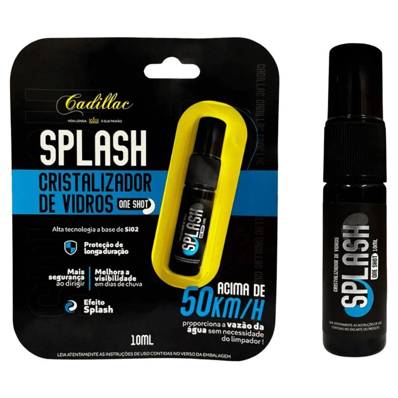 Splash Cristalizador de Vidros Cadillac 10ml — produto para estética automotiva