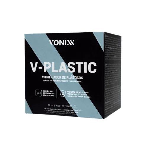 V-Plastic Vitrificador de Plásticos 20ml Vonixx — produto para estética automotiva