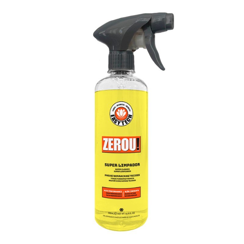 Zerou Super Limpador Pneus e Borrachas Easytech 500ml — produto para estética automotiva